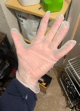 Disposable Vinyl Gloves, Food Safe, Latex-Free Powder-Free Clear Plastic Gloves