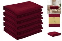 Tischdecke 5 Stk. Rund Weinrot Ø 140 Cm Jacquard-Optik