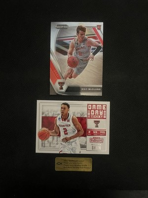 Texas Tech Red Raiders NCAA players lot! 2 different basketball cards, no dupes