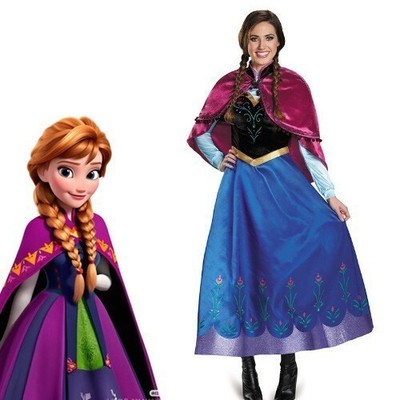 Anna Frozen Erwachsene Lady Party Kleid Cosplay Kostüm Girl Book Week SnowQueen 