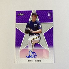2020 Leaf Perfect Game National 1/1 Auto Daniel Brooks