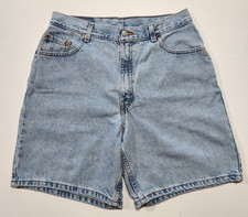 Vintage Levis 550 Womens Shorts Size 12 MIS 30x6.5 Light Wash Y2K Mom Jorts
