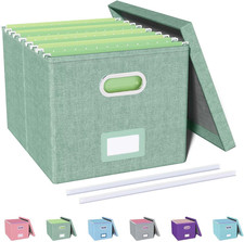 File Organizer, File Box, File Cabinet for Letter File Folder Storage, Portable