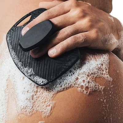 1pc Soft Silicone Body Scrubber: Exfoliating Bath Brush & Gentle Massager - NEW