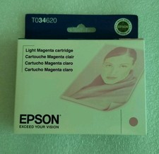 12-2016 New in Box Genuine Epson Light Magenta Ink T034620 for Stylus Photo 2200