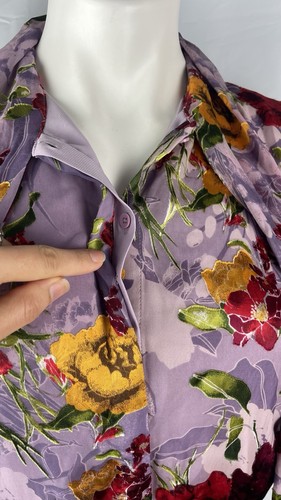 ALICE + OLIVIA Purple Water Lotus Pink Floral LASHAY Silk Ruffle Mini Lined 12 - Bild 10 von 20