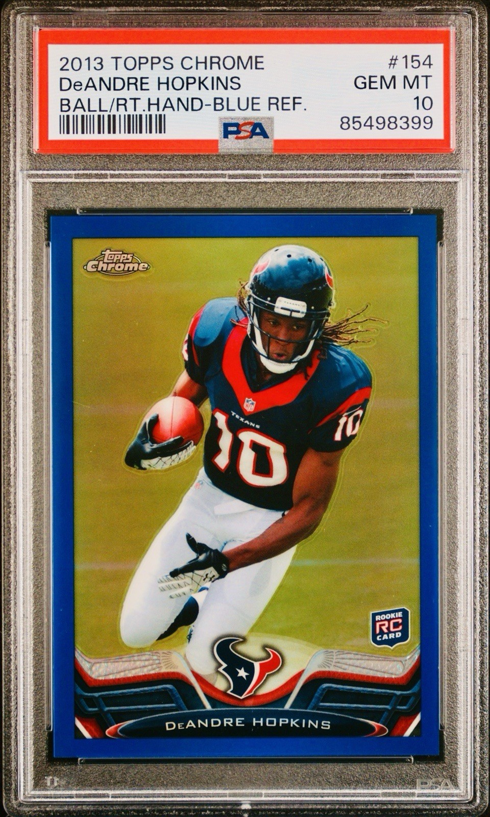 DeAndre Hopkins RC 2013 Topps Chrome #154 Blue Refractor #/199 PSA 10 Future HOF