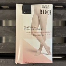 NWT/Opened Bloch S/M Black Contoursoft Footed/ Convertible Tights 1 Pair T0982L