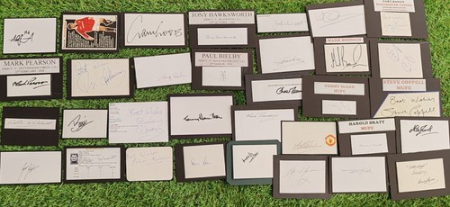 Colección de tarjetas firmadas Manchester United todas originales ver imágenes. 50 diferentes - Imagen 7 de 15