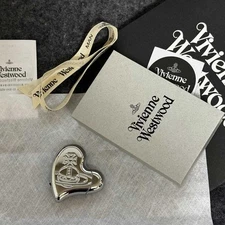 Vivienne Westwood Heart Shaped Orb Lighter Electronic Gas Lighter Silver w/Box