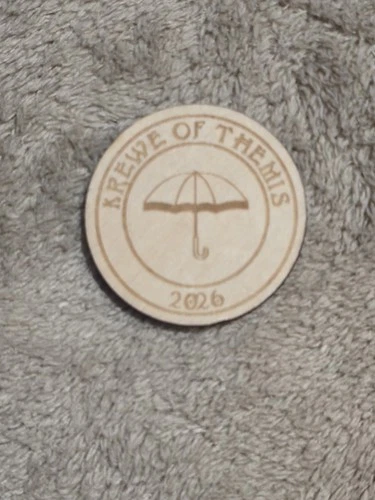 2026 Mardi Gras Krewe Of Themis Wood  Doubloon