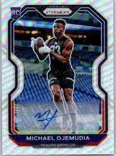 2020 Panini Prizm Silver RC Auto #317 Michael Ojemudia Denver Broncos