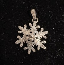 Sterling Silver Snowflake Pendant 1  