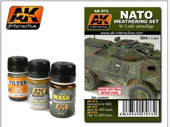 AK Interactive 00073 3 x 35ml - NATO Weathering Set