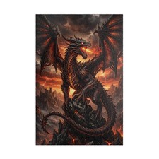 Fiery Dragon Illustration Puzzle 1014 Piece Jigsaw