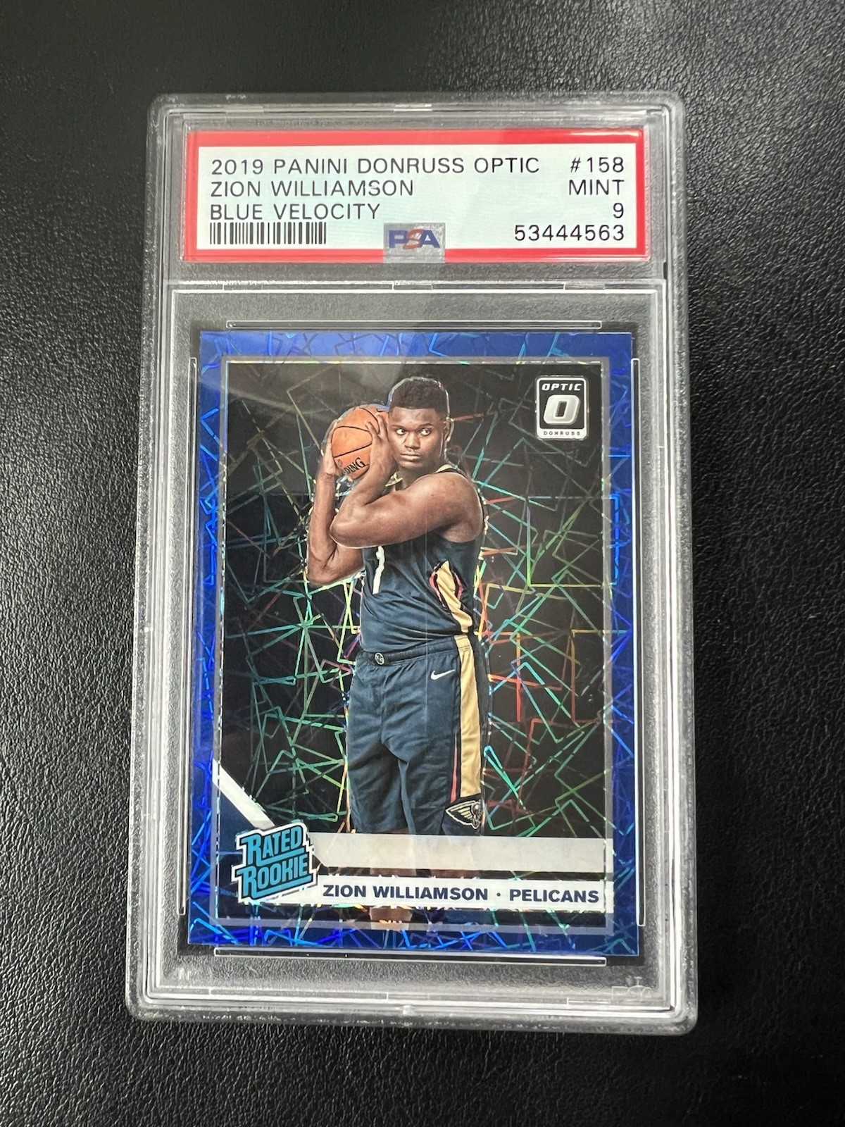 2019-20 Panini Donruss Optic - Rated Rookie Zion Williamson #158 Blue Velocity