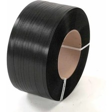 Polypropylene Strapping, 1/2"W x 9000'L x 0.018" Thick, 8" x 8" Core, Black