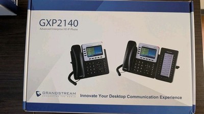 Grandstream GXP2140 Advanced HD Voice 4-Line Enterprise IP Phone Black/Silver.
