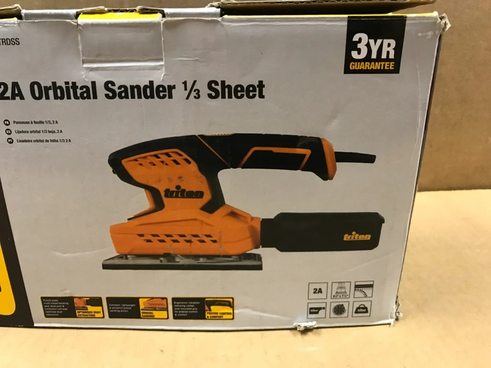 Lijadora orbital Triton 2A nueva en caja abierta - 1/3 hoja Foto 3 de 4