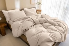 King Size Comforter Set,Washed Cotton Boho Bedding Comforter Set Soft