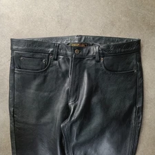 Milwaukee Leather | Classic Fit 5 Pocket Leather Pants for Men LKM5970 - Size 36