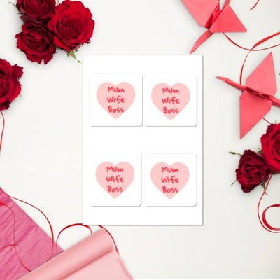Mum, Wife and Boss Sticker sheet