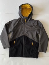The North Face Apex Elevation Snow Jacket Boy S 7/8  Gray Black Ski Snowboard