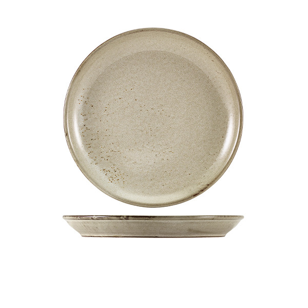 Terra Porcelain Grey Coupe Plate For Restaurants Hotels Parties 24cm Pack of 6