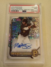 2022 Bowman Chrome Matt Fraizer #6/299 AUTOGRAPH SPECKLE #CPA-MF Graded PSA 9