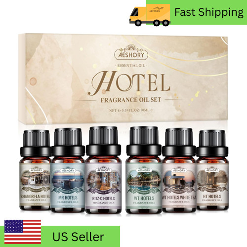 Hotel Diffuser Oils Gift Set 6x10ml Luxury Fragrance Hotel Scents