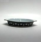 Pyrex Black Snowflake Divide Casserole Dish