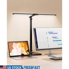Height Adjustable LED Desk Lamp Eye-Caring Stepless Dimming Space Saving Timer