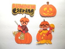 3D UPick Fall Halloween Bears Girl Boy Carving Scrapbook Card Embellishment