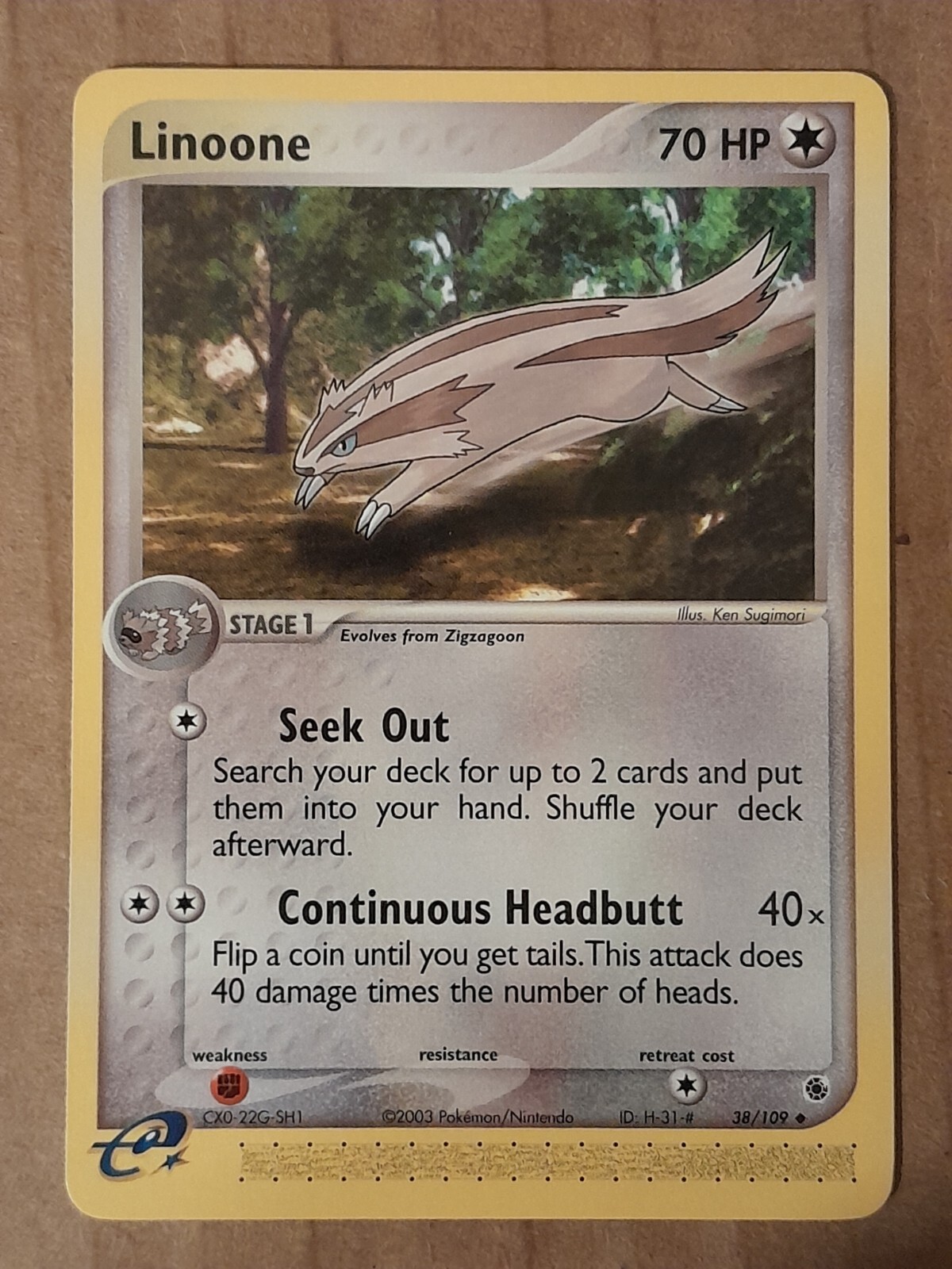 Pokemon Linoone 38/109 Ruby & Sapphire NM-Mint See Pictures