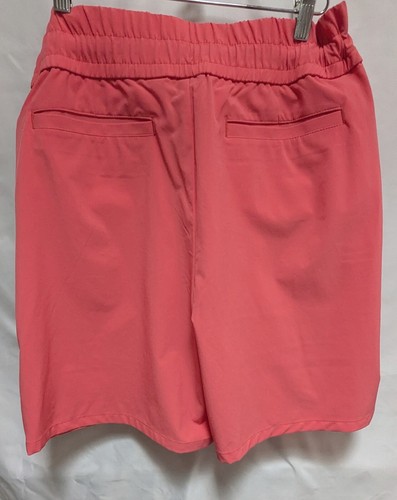 Chico's Zenergy Women's Size 2 Coral Elastic Waist Pull On Shorts Pockets - Picture 6 of 7