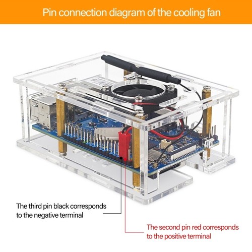 Acrylic Case for PI 4A Development Board with Simple Installation Process - Afbeelding 7 van 8
