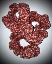 HANDMADE VELVET YARN CROCHET HAIR SCRUNCHIES 