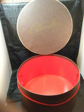 VINTAGE 1950'S CHANDA BOUTIQUE ROUND HAT BOX 13" 3PT8