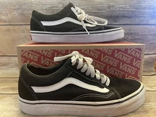 Vans Old Skool Black White Low Top Skate Shoes Sz Men’s 7 Original Box