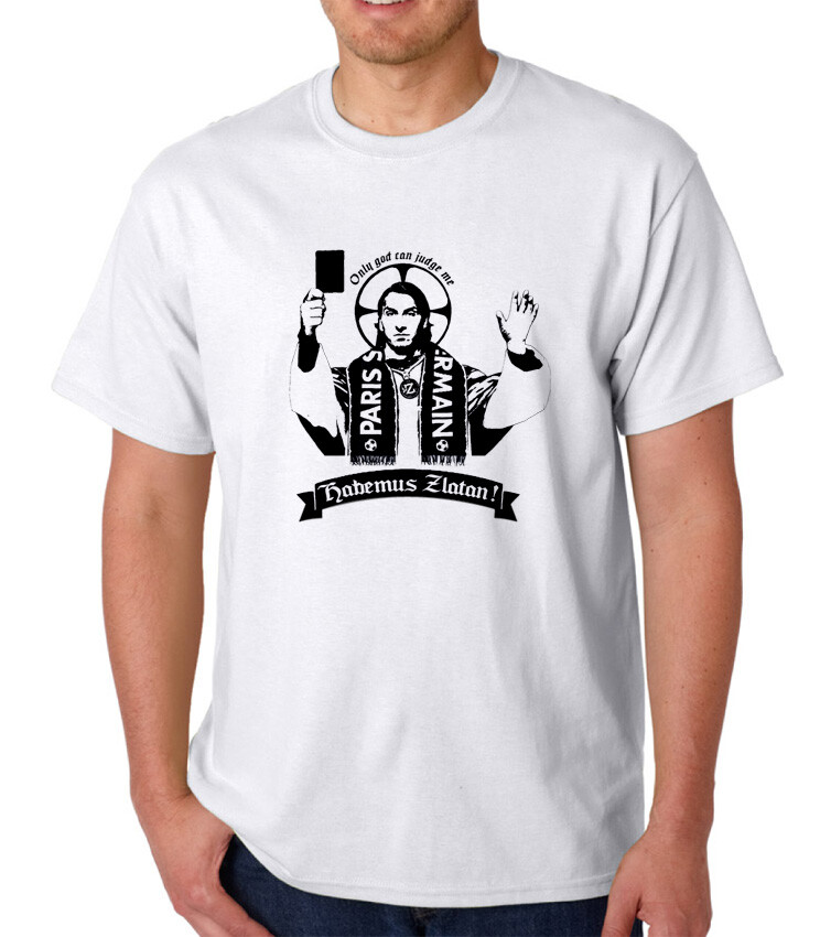T-shirt Zlatan Ibrahimovic blanc en coton pour homme fan de football