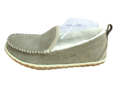 LL Bean Women's Mountain Slippers Moccasin Fleece Lined Dark Cement Size  M