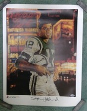 Joe Namath and Stephen Holland Hand Signed Lithograph AP 9/300 RARE PSA DNA 