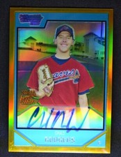 2007 Bowman Chrome Prospects Gold Auto Refractor /50 Chad Rodgers #BC256 