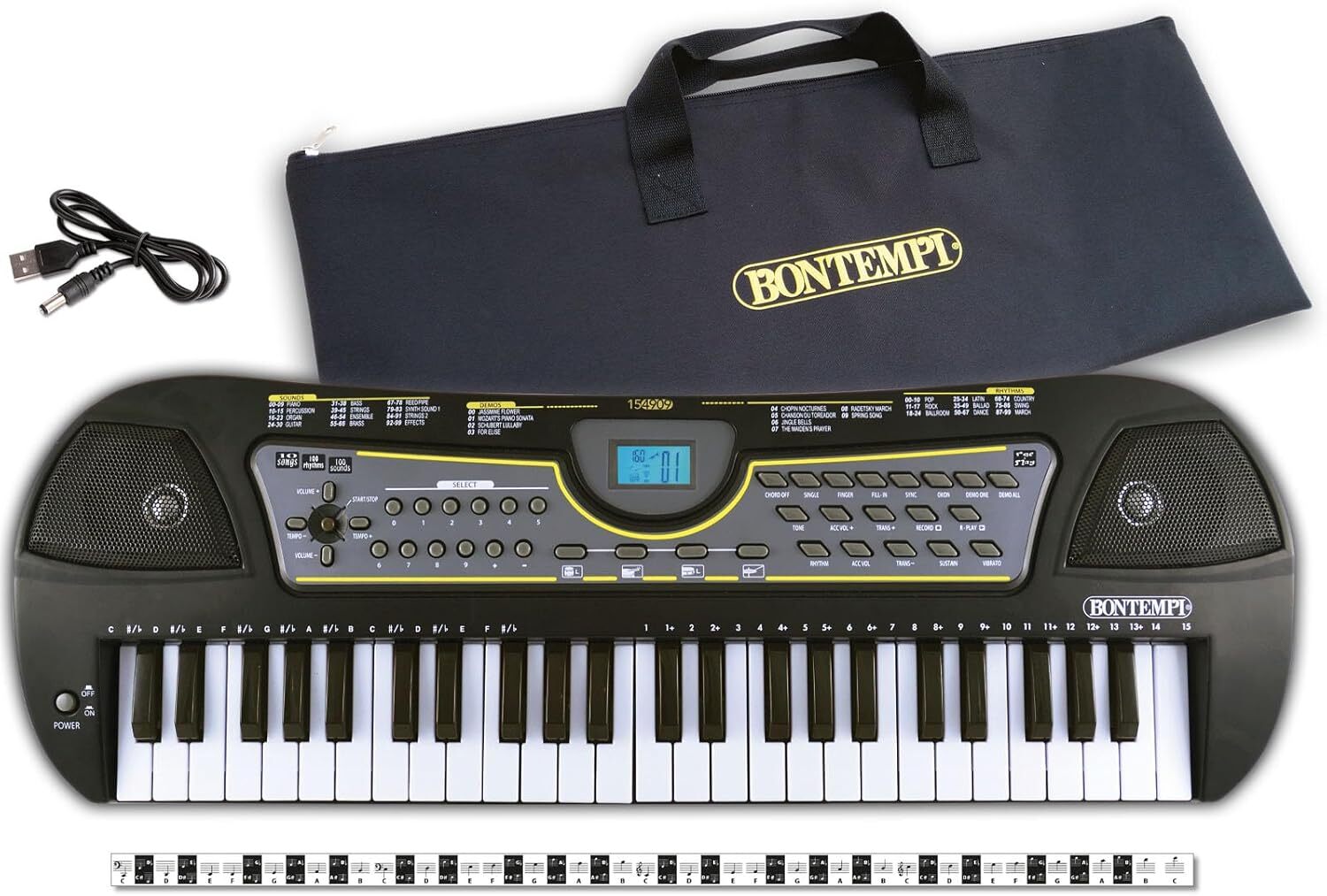 Bontempi | MelodyTouch - Tastiera Digitale a 49 Tasti con Accessori Completi...
