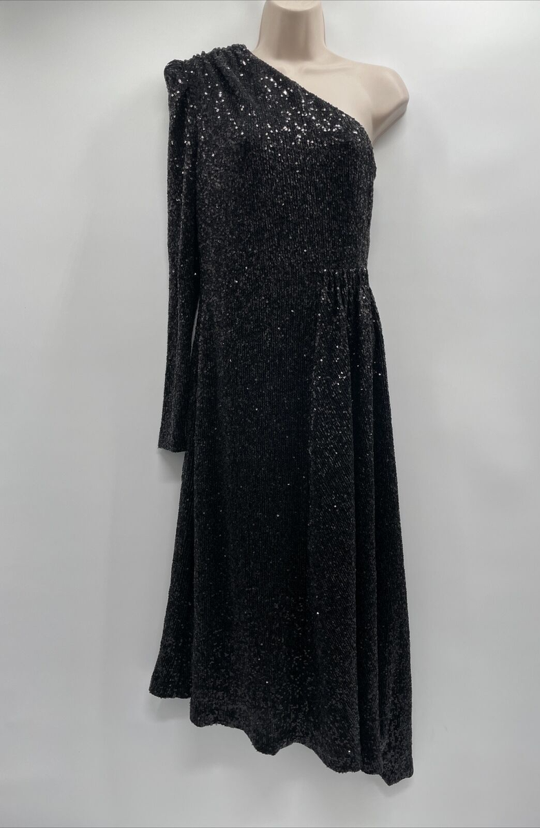MONA ONE SLEEVE MIDI DRESS Black - Rebecca Vallance - Official E-Boutique