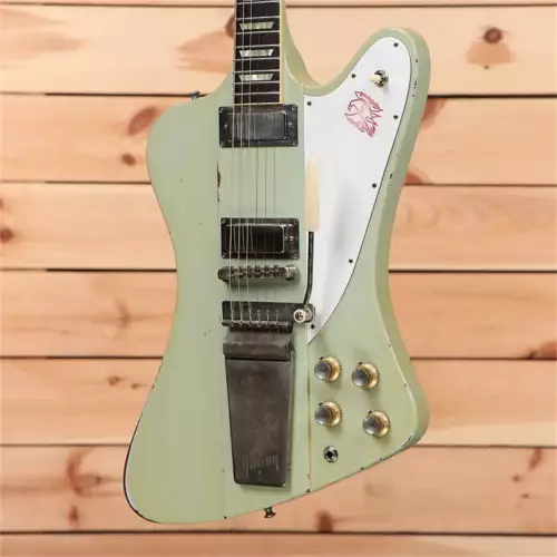 1963 V with Maestro Vibrola Heavy Aged Electric Guitar Frost Blue Color