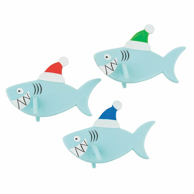 Vinyl Christmas Sharks 24 Pieces eBay