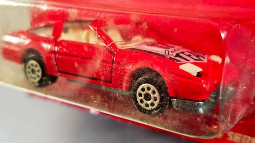Vintage Majorette Movers Nissan 300 ZX Turbo / #214 / Red / Damaged Card - Picture 4 of 7