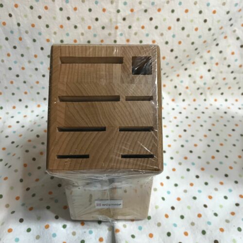 Wusthof Rubberwood 9 Slot Knife Block Part Number 7250. - Picture 3 of 4