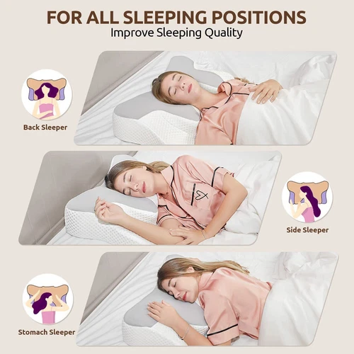 Contour Memory Foam Pillow for Cervical Neck Shoulder Pain Relief Orthopedic - Picture 15 of 16